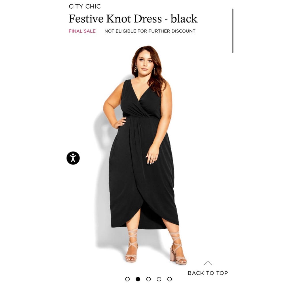 Black Festive Knot Maxi Dress- New!